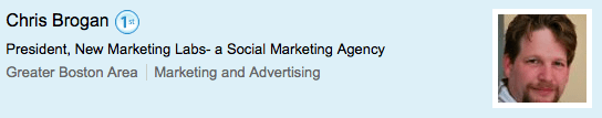 Chris Brogan on LinkedIn